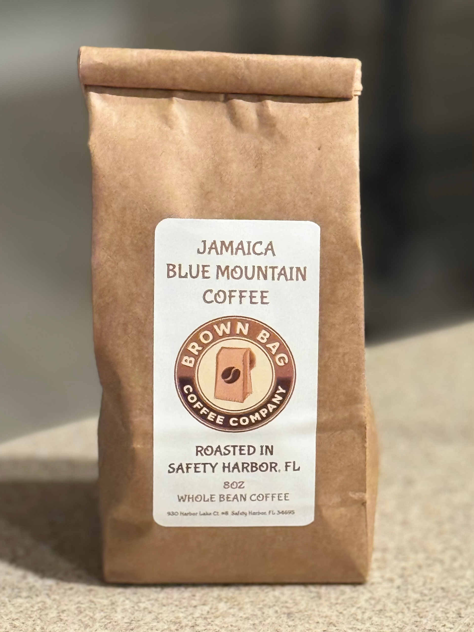 8oz Whole Bean Jamaica Blue Mountain Coffee – Brown Bag Coffee Company